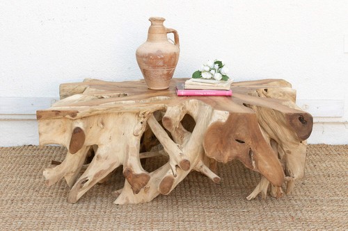 Sculptural live form teak - sculptural, root