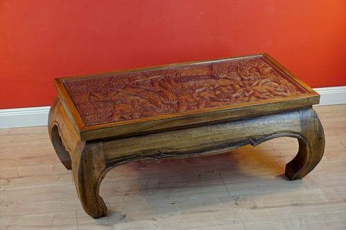 Solid wood opium coffee - solid,