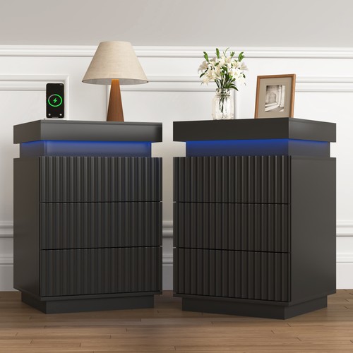 2pcs end table usb - end,