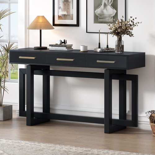 Elegant black console table - black,