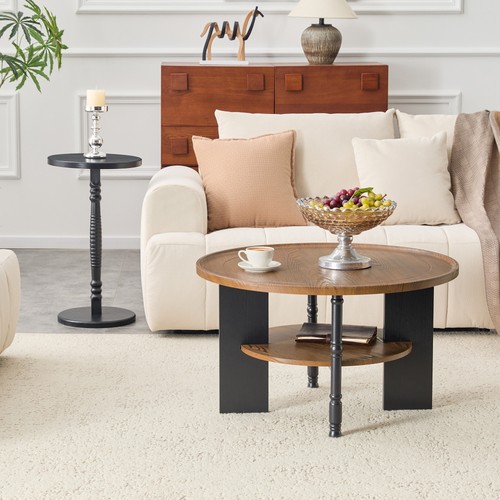 Round coffee table - round,