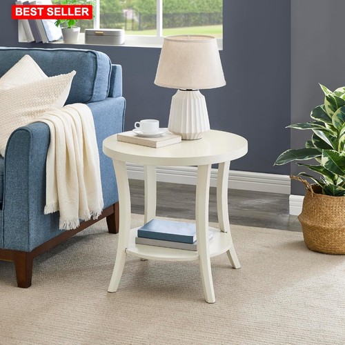 End table ivory round - 23.3, in