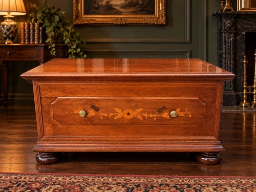 Mahogany inlaid cabinet - mahogany, tv