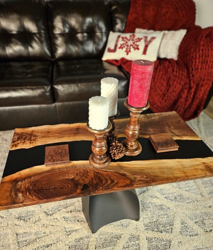 Black walnut epoxy coffee - walnut,