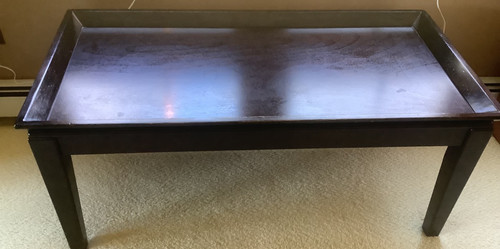 Wood coffee table - table, 4’x2’